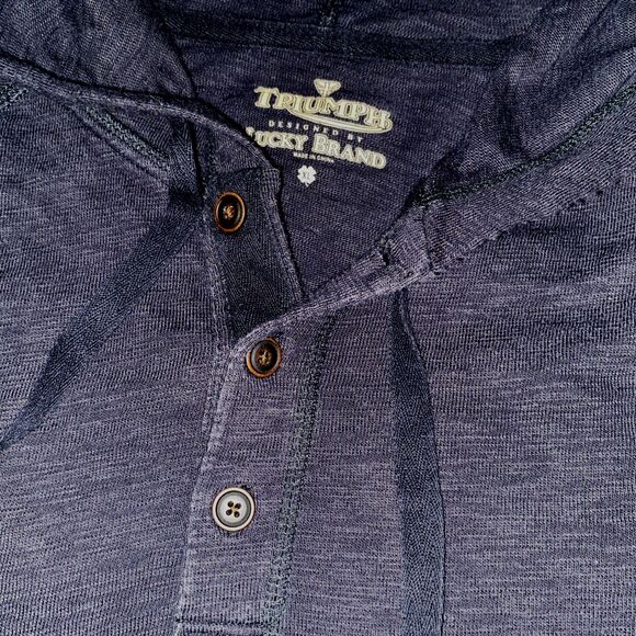 Triumph Motorcycles x Lucky Brand Henley Pullover Hoodie Mens Size XL - Picture 5 of 9